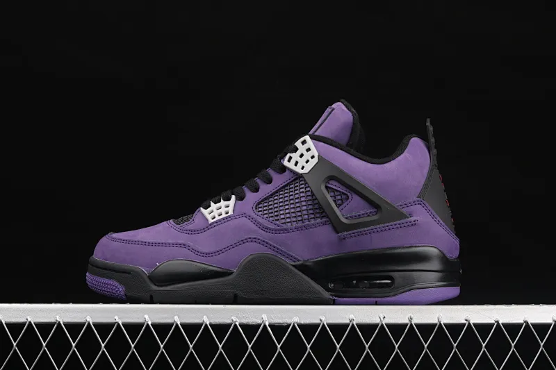 All categories Air Jordan Jordan series basketball shoes Air Jordan 4 G version Air Jordan 4 Retro AJ4 Joe 4 suede black and purple 308497-408